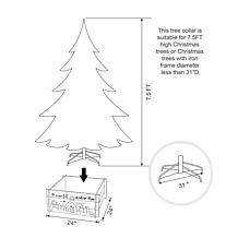 Glitzhome 24"L Wooden Nativity Scene Tree Collar