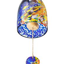 Glitzhome 26" Glass Twist Glaze Windchime