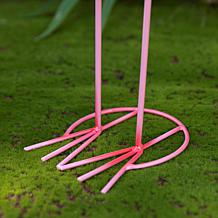Glitzhome 26.25"H Metal Solar Flamingo Garden Statue