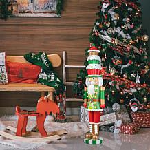 Glitzhome 28" Resin Christmas Nutcracker Lighted Porch Décor