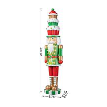 Glitzhome 28" Resin Christmas Nutcracker Lighted Porch Décor