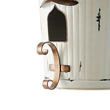 Glitzhome 29.75" Distressed Metal Pagoda Birdhouse with Bronze Roof