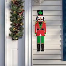 Glitzhome 2pc. Metal Nutcracker and Merry Christmas Yard Stake