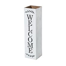 Glitzhome 30" Double Sided Solid Wood Box Porch "Welcome" Sign