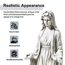 Glitzhome 30" MGO Blessed Mother Mary Garden Statue