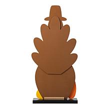 Glitzhome 31in. H Thanksgiving Wooden Turkey Porch Decor