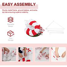 Glitzhome 35.5" Lighted Candy Cane Outdoor Decor with LED Lights