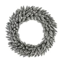 Glitzhome 36" D Oversized Pre-Lit Snow Flocked Christmas Wreath