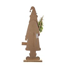 Glitzhome 36" H Lighted Wooden Santa Porch Decor