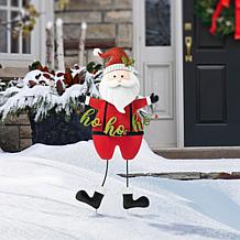 Glitzhome 36" Metal Santa HOHOHO Yard Stake