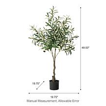 Glitzhome 4' Faux Olive Tree in Pot