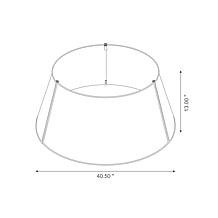 Glitzhome 40.5" Christmas Red Hammered Metal Tree Collar