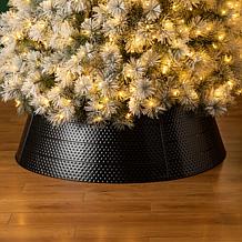 Glitzhome 40.5" D Christmas Hammered Metal Tree Collar