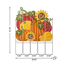 Glitzhome 41.75"H Fall Metal Pumpkin Patch Combo Yard Stake