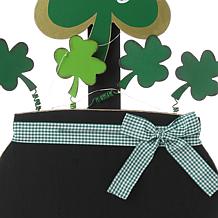 Glitzhome 42" Lighted St. Patrick's Wooden Shamrocks Porch Décor
