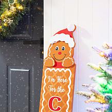 Glitzhome 42" Wood Gingerbread Man Porch Decor