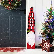 Glitzhome 42" Wooden Christmas Gnome Porch Sign