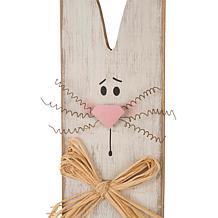 Glitzhome 42" Wooden Easter Welcome Porch Sign with Bunny Ears