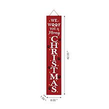Glitzhome 42"H Lighted Wooden Pet "CHRISTMAS" Porch Sign