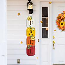 Glitzhome 42in. H Fall Wood Stacked Pumpkin Porch Decor