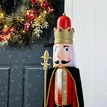 Glitzhome 42in. H Wooden Christmas King Nutcracker