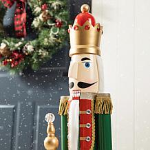 Glitzhome 42in. H Wooden Christmas King Nutcracker