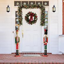 Glitzhome 42in. H Wooden Christmas King Nutcracker