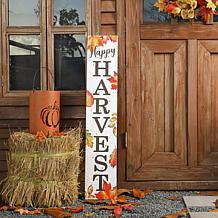Glitzhome 42in.H Fall Lighted Maple leaves Wooden Porch Sign