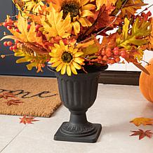 Glitzhome 48" Lighted Maple Leaf/Sunflower Urn Porch Tree with Timer