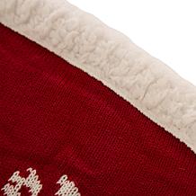 Glitzhome 48in D Knitted Snowflake Acrylic Christmas Tree Skirt