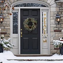 Glitzhome 60" H Wooden Nativity PEACE Porch Sign