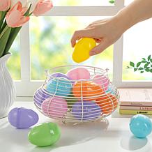Glitzhome 60PK 3in H Easter Plastic Fillable Eggs in 6 Assorted Colors