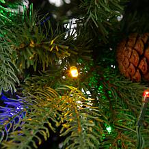 Glitzhome 6ft. Pre-Lit Green Fir Artificial Christmas Tree w/ 350 LED