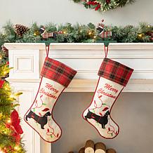 Glitzhome 6in. H Wooden and Metal Dachshund Stocking Holder
