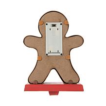Glitzhome 7.25" H Marquee LED Gingerbread Man Stocking Holder