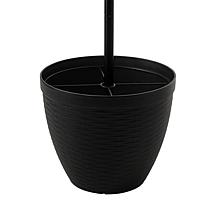 Glitzhome 74" Solar Three Head Street Light with Planter Pot