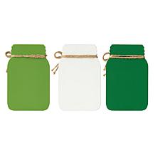 Glitzhome 7in H Set of 3 St. Patrick's Wooden Mason Jar Table decor