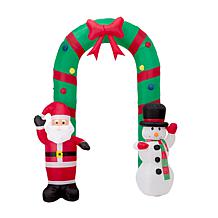 Glitzhome 8' Inflatable Santa Snowman Gate Arch