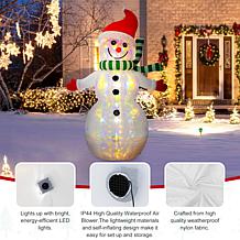 Glitzhome 8' Lighted Inflatable Icy Snowman