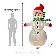 Glitzhome 8' Lighted Inflatable Icy Snowman