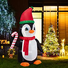 Glitzhome 8' Lighted Inflatable Penguin Décor