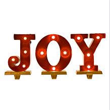Glitzhome 8.5" H JOY Stocking Holder Set