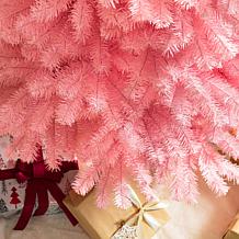 Glitzhome 9' Pink Pencil Tinsel Artificial Christmas Tree