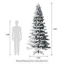 Glitzhome 9' Pre-Lit Artificial Spruce with 460 Lights