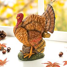 Glitzhome 9.5in. H Thanksgiving Resin Turkey Table Decor