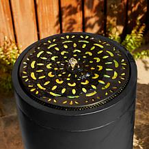 Glitzhome Cutout Pattern Outdoor Fountain with Pump and LED Light
