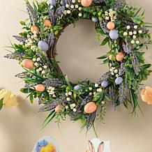 Glitzhome Easter Egg and Lavender Wreath
