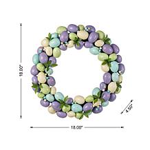 Glitzhome Easter Purple Hue Eggs Wreath