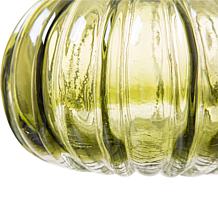 Glitzhome Green Crackle Glass Short Pumpkin