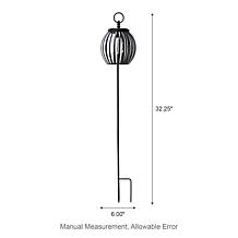 Glitzhome Metal Solar Powered Outdoor Lantern w/ Edison Bulb and Stake